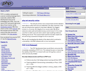 php.net: PHP: Hypertext Preprocessor
