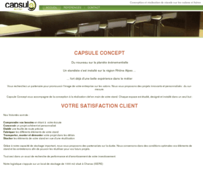 capsule-concept.com: ACCUEIL - CAPSULE CONCEPT
Conception et aménagement de stands d'exposition et d'espaces évènementiels