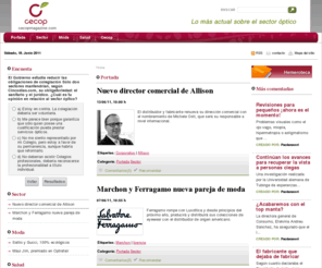 cecopmagazine.com: Cecopmagazine.com.  Tendencias y novedades del mercado óptico en España
periódico on-line especializado en noticias del sector óptico y temas relacionados con la actualidad de las empresas partners del grupo de compras Cecop