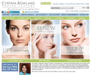 cynthiarowland.com: Discover youthful beauty with Rejenuve's Facial Magic Luscious Lips Skin Care Products
The youthful Cynthia Rowland is a renowned beauty consultant and anti-aging specialist. She is the creator of the revolutionary, youth-preserving, muscle-toning and tightening Facial Magic system and the innovative, easy-to-use Luscious Lips lip pump, which restores youthful fullness to your lips. Cynthia also is founder and president of Rejenuve, which distributes groundbreaking, highly effective beauty and skin-care products.