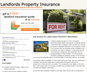 landlordspropertyinsurance.org: Landlords Property Insurance, Landlords Contents Insurance, Landlord Insurance Policy
Landlords Property Insurance. Find The Best Deals On A Landlord Insurance Policy And Landlords Contents Insurance. Special Offers and Discounts Available