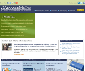 merchantfinancingnow.com: Merchant Cash Advance, Business Cash Advance | AdvanceMe
AdvanceMe's Merchant Cash Advances are business loan alternatives. Working capital for your business is easy with our Business Cash Advance. Since 1998.