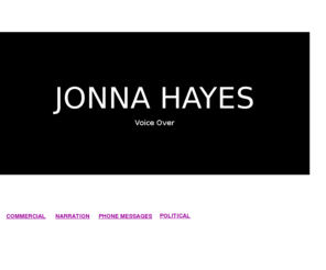 jonnahayes.com: JonnaHayes.com
Female Voice Over