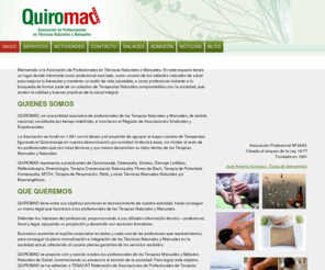 quiromad.org: Asociación de Profesionales de Medicinas Complementarias Quiromasajistas, Osteópatas, Naturópatas y otros terapeutas
QUIROMAD