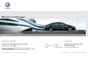volkswagen.com: Volkswagen international brand portal
, Volkswagen international brand portal, Volkswagen worldwide., Information on Volkswagen models and services 
 in your country / your region:, International., Experience the international brand w...