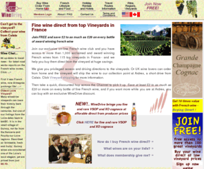 wine-drive.com: French wine direct from vineyards, wine club for vineyards in France
Buy fine French wine direct from the vineyard, routes to vineyards in France, wine club for the French wine regions, holiday and vacation rentals, discount ferry fares