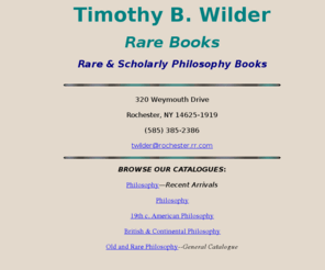 tbrookswilder.com: TBW Rare Books
