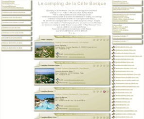 camping-cote-basque-france.com: realisation site web camping france - SARL PYVER - promotion WEB de camping avec location camping mobilhome location camping car hebergement french campsite campingplatz vermietung frankreich verhuur frankrijk alquiler francia
realisation sites web camping france - SARL PYVER - promotion WEB de camping avec location camping mobilhome location hebergement mobil-home emplacement tente caravane camping car campingplatz frankreich french campsite france verhuur frankrijk