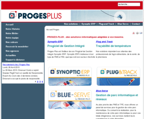 proges.com: Proges Plus editeur de logiciels
Editeur et intégrateur de progiciels ERP, de systèmes de traçabilité et de solutions d'infogérance à Lille, Lyon et Nantes