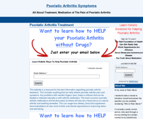 psoriatic-arthritis-symptoms.com: Psoriatic Arthritis Symptoms and Treatment
The number 1 resource for advice on psoriatic arthritis pain reliever and medication including the best treatment.