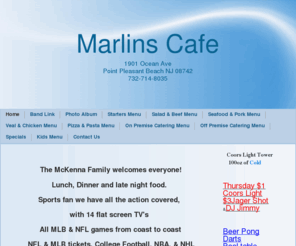 marlinscafe.net: Marlins Cafe
Marlins Cafe, Restaurant, Point Pleasant Beach, New Jersey, Dining, Beach