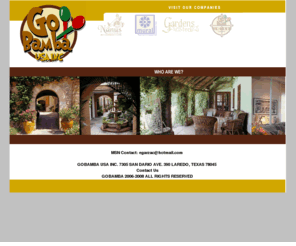 gobamba.com: Pottery, pots, chimineas, garden pots, terra cotta and talavera
Manufacturer and export company of mexican pottery, garden pots, chimineas, terra cotta and talavera plus purchasing agent of mexican crafts enabling our clients to import direct from Mexico.