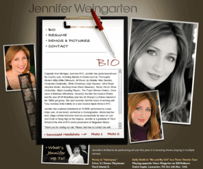 jenniferweingarten.com: Jennifer Weingarten
The Official Website of Jennifer Weingarten