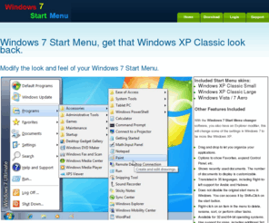 windows7startmenu.com: Windows 7 Start Menu -  Acheive the Windows XP look for your Start Menu in Windows7
Windows 7 Start Menu  Acheive the Windows XP look for your Start Menu in Windows7 Get the Windows XP Classic Start Menu Back