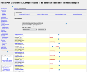 dethleffscamper.com: Caravans en kampeerautos koop je bij Henk Pen Caravans & Kampeerautos {www.henkpen.nl de caravan specialist in Haaksbergen}
Welkom bij Henk Pen Caravans & Kampeerautos in Haaksbergen. Het familiebedrijf Henk Pen Caravans uitgegroeid tot een groot vakantiewarenhuis, dat de kampeerder een totaalpakket biedt.