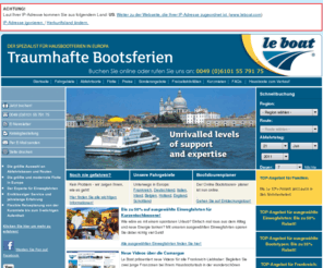 leboat.at: Hausbooturlaub - Hausboot mieten - LeBoat
Machen Sie Hausbooturlaub auf Europas schnsten Flssen und Kanlen. Fhrerscheinfrei unterwegs in Frankreich, Deutschland, Italien, Irland, Belgien, Holland, England und Schottland.