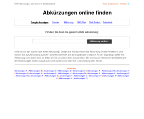 abkuerzung-online.de: Abkürzung online finden hier im Lexikon für Abkürzungen
Finden Sie Abkürzungen von A bis Z auf Abkuerzung-online.de | Im großen Online Lexikon für Abkürzungen können Sie nach Akronymen suchen und deren Bedeutung erfahren.