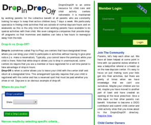 dropindropoff.com: Happy
DropInDropOff.com is a directory for finding centers in your area that offer drop-in and drop-off programs for kids 0 to 9 years of age.