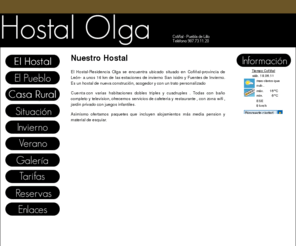 hostalolga.es: Hostal Olga
Hostal Olga, Hostal Cofiñal, Alojamiento San Isidro, Alojamiento Fuentes de Invierno