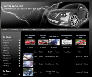 vortexautos.com: Vortex Auto, Inc: Inventory - Gibsonton, FL
We are a used car and truck dealership in Gibsonton, FL.