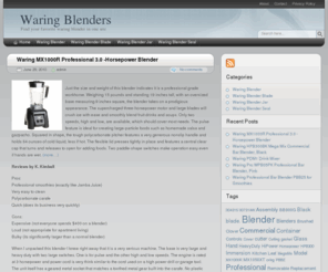 waringblender.net: Waring Blender - Waring Blenders
Find waring blender, waring pro, waring deep fryer, waring food processor and other waring products at great prices.