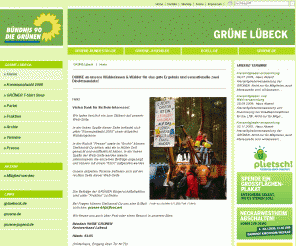 gruene-luebeck.de: Grüner Kreisverband Lübeck: Home
Der Kreisverband Lübeck von BÜNDNIS 90/DIE GRÜNEN stellt sich vor.