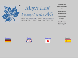 mapleleaf-ag.com: Index
Dienstleister fuer Industrie, Hausmeister Service, Unterhaltsreinigung 
    aller Art, Facility Management, 24-Stunden Service, Dienstleister VorOrt, Großraum München, Oberbayern