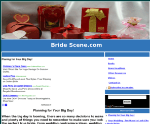 bridescene.com: Bride Scene
Bride and Groom! Resources for the perfect wedding! Bridal wear and other essential resources,infomation,news and tips!