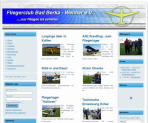 flugplatz-badberka.de: Fliegerclub Bad Berka - Weimar e.V.
Willkommen auf der Homepage des Fliegerclub Bad Berka - Weimar e.V.