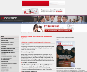 is-report.com: is report
Die Informationsplattform is report bietet IT-Entscheidern wertvolle Fachinformationen zu Business Applications, Anwendungs-Software und Infrastruktur-Software.