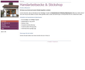 stickshop.info: Handarbeitsecke & Stickshop Maria Specker Tettnang - Bürgermoos
Handel und Reparaturannahme von Näh-, Stick-, und Strickmaschinen.Besticke für Sie Handtücher,Mützen usw... Sticke Ihre Firmenlogos,Stricke für Sie Socken,Jacken usw...