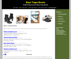 baretrapsboots.com: Bare Traps Boots
What do Bare Traps boots have that women just love to wear them even during off season?