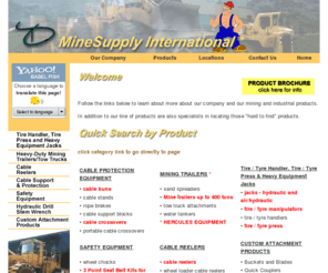 minesupply.com: MineSupply products
complete list of products and equipment from MineSupply International