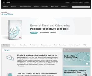 groupwise6.com: Novell GroupWise
GroupWise collaboration software is a premier collaboration tool for large enterprise. Look no further than Novell for your collaboration software.