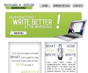 richardkeelerseminars.com: Richard Keeler effective business writing seminar philippines metro manila seminar-workshop effective communication skills
Business Writing: The easy way. EFFECTIVE WORKPLACE WRITING in two days. WRITE WELL, WRITE BETTER.