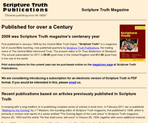 scripturetruth.org.uk: Scripture Truth Magazine
Scripture Truth magazine current and back issues published by Scripture Truth Publications, a Christian publisher and bookseller for over 100 years