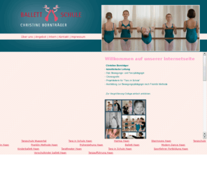 ballettschule-wuppertal.com: Tanzschule Wuppertal, Ballettschule Christine Bornträger, Startseite
Tanzschule Bornträger aus Wuppertal hat als Ziel jungen Menschen einen Platz zu geben, wo sie ihre Begabungen entdecken und entfalten können.