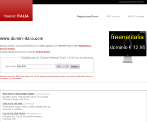 domini-italia.com: domini-italia.com Registrazione Domini Hosting Housing Promozione Motori di Ricerca
Registrazione Domini Hosting Housing Promozione Motori di Ricerca