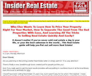 realestatesecretbook.com: Real Estate Insiders Guide
real Estate secret book on sales and marketing your home