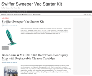 swiffersweepervacstarterkit.com: Swiffer Sweeper Vac Starter Kit
Swiffer Sweeper Vac Starter Kits