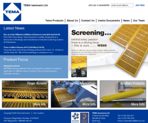 tema-isenmann.com: Welcome - TEMA
Tema Isenmann offer a complete line of screening systems designed for efficient, productive separation of materials ranging in size from fine powder to primary scalping all of which are made to your specifications with apertures from 0.1mm to 250mm