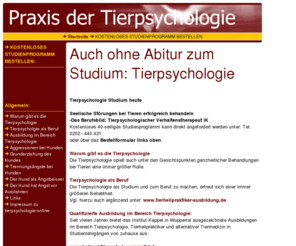 tierpsychologie-online.de: Auch ohne Abitur zum Studium: Tierpsychologie
Tierpsychologie Fernstudium, Selbststudium oder Direktunterricht? Verschiedene Lernwege führen zum Berufsziel!