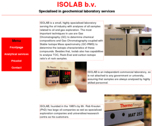 isolab.com: ISOLAB b.v. - Specialised in geochemical laboratory services
ISOLAB b.v. - Specialised in geochemical laboratory services