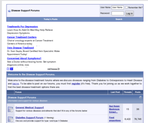 disease-treatment.com: Disease Support Forum
Help, support, and information for various diseases from Lupus to Heart Disease