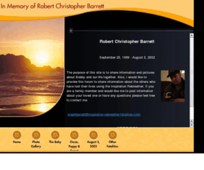 inspiration-rebreather-fatalities.com: Inspiration Rebreather Fatalities
Bobby Barrett and other Inspiration Rebreather Fatalities.  Information regarding Bobby.