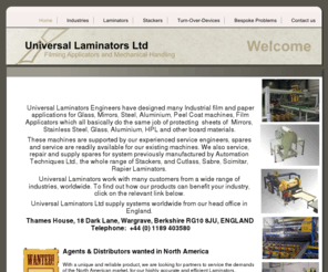 universal-laminators.com: Universal Laminators supplier of Film Applicators
Protection Film Applicators, Pick and Place Vacuum Lifter