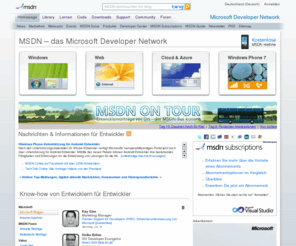 advancedwindowshosting.net: MSDN: Microsoft Developer Network (Deutschland) - .NET Framework, Visual Studio, Silverlight, Windows 7 und vieles mehr | MSDN Online
MSDN - das offizielle Microsoft Developer Network - unterstützt Entwickler mit einem reichhaltigen Angebot von Online- und Offline-Services und liefert mit seinem umfangreichen Know-How-Fundus effiziente Hilfe, wenn es um Fragen der Anwendungsprogrammierung auf Basis von Microsoft-Produkten und -Technologien geht.