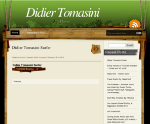 didiert.com: Didier Tomasini Homepage
All about Didier Tomasini