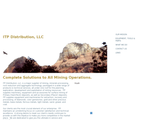 itpdistribution.com: ITP Distribution, A Total Mining Solution Company
Designed and developed by Codify Design Studio - codifydesign.com