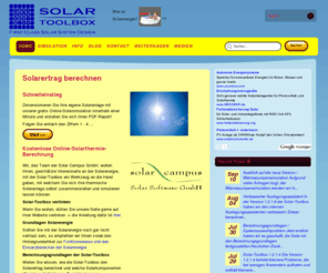 solartoolbox.ch: Solar-Toolbox: Solarertrag berechnen mit der Online Solarsimulation
Solarertrag berechnen
Solaranlage auslegen
Solarsimulation starten
online solarsimulation